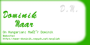 dominik maar business card